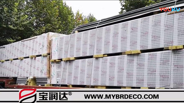 【兩車連發(fā)】寶潤(rùn)達(dá)5公分聚氨酯封邊巖棉夾芯板漯河發(fā)貨